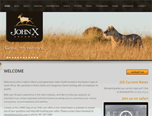 Tablet Screenshot of johnxsafaris.com
